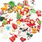 Random 50pcs Mix Lots Resin Flatback Flat Back X'Mas Christmas Santa Tree Claus Beer Snowman Snowflake Jingle Bell Sock Craft Embellishment (50)